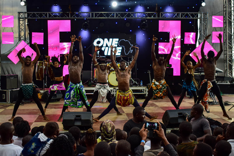 Performers on stage at Madaraka Festival